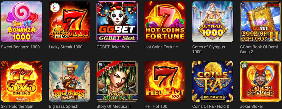 gg.bet spēļū automāti